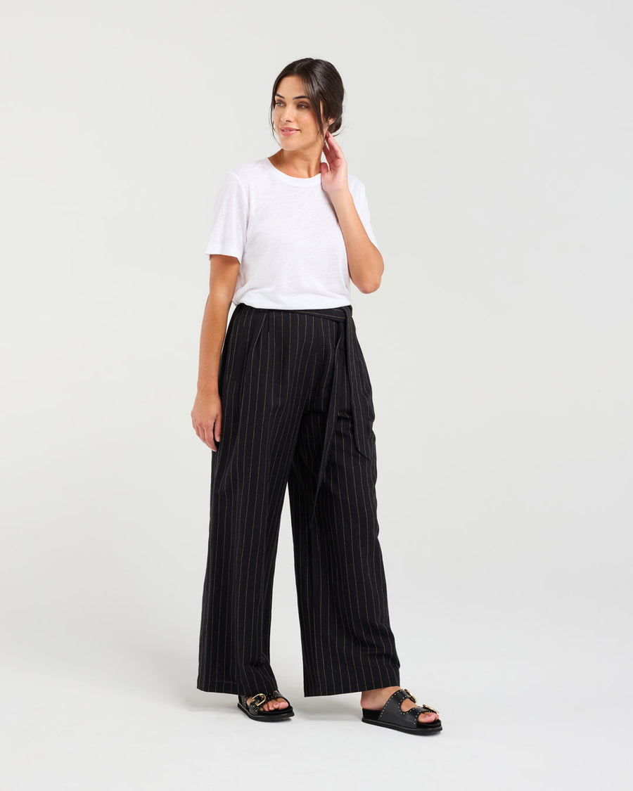 Alaina Tie Waist Pant | Blackstone