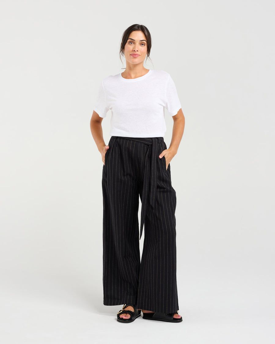 Alaina Tie Waist Pant | Blackstone