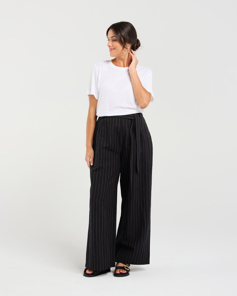 Alaina Tie Waist Pant | Blackstone