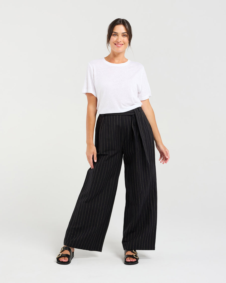 Alaina Tie Waist Pant | Blackstone