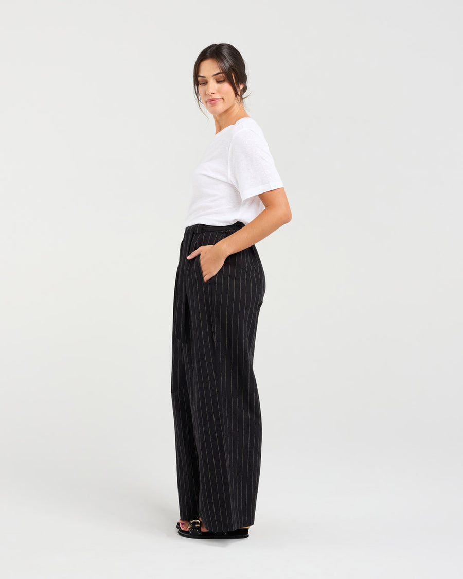 Alaina Tie Waist Pant | Blackstone