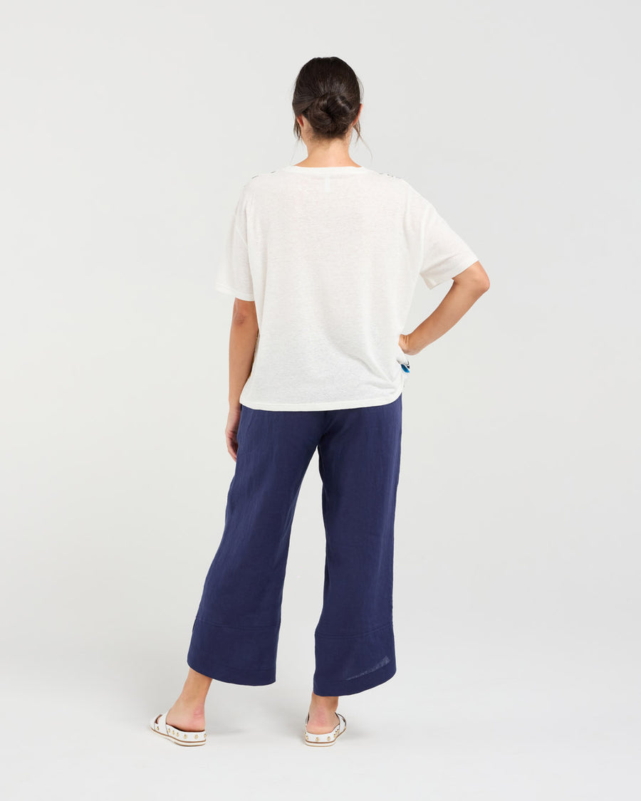 Delphine Print Top | Yellow | Blackstone