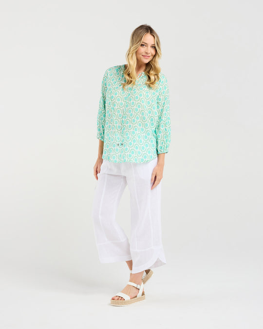 Colette Gathered Top | Mint | Blackstone