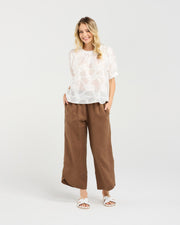 Lisette Yoke Top | White | Blackstone