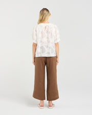 Lisette Yoke Top | White | Blackstone