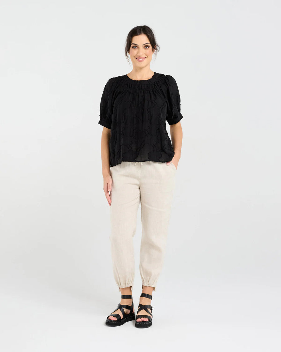 Lisette Yoke Top | Black | Blackstone