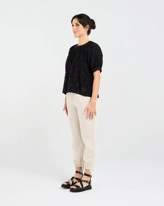 Lisette Yoke Top | Black | Blackstone