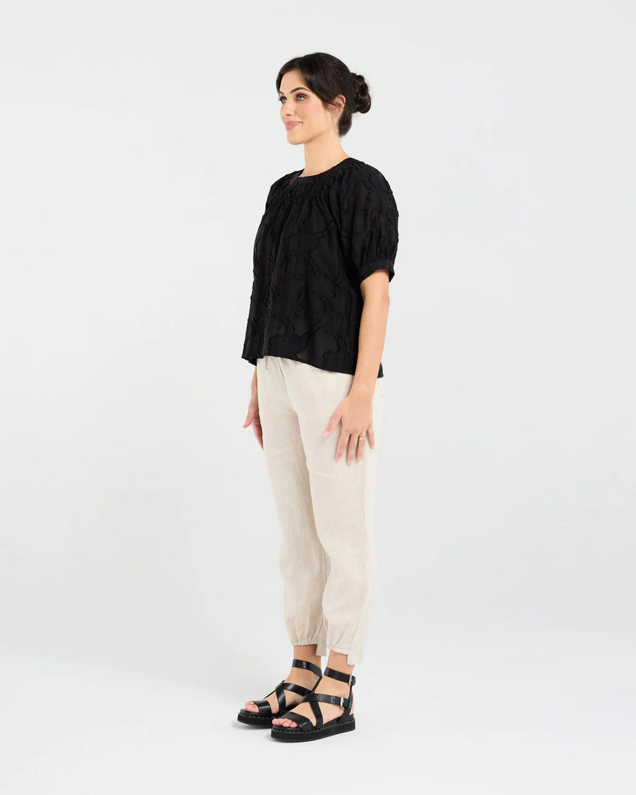 Lisette Yoke Top | Black | Blackstone