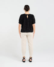 Lisette Yoke Top | Black | Blackstone