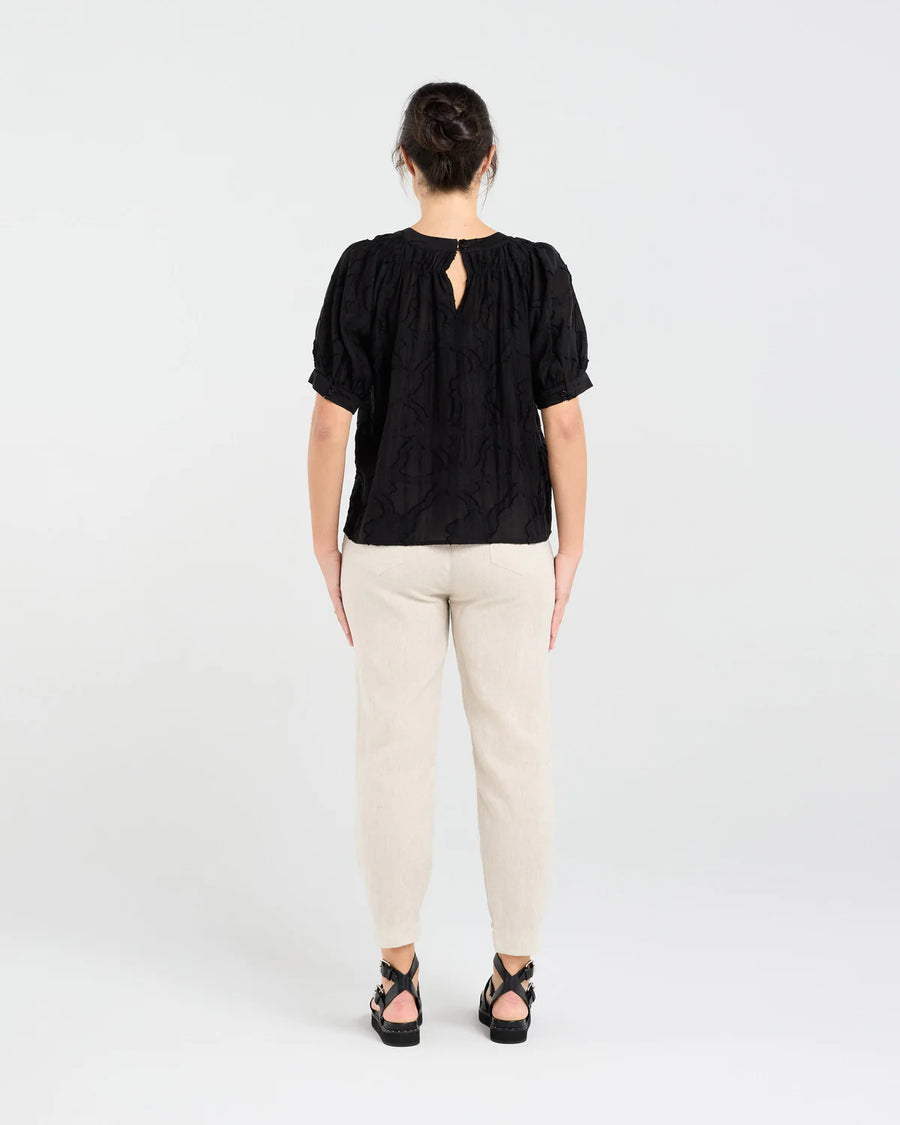 Lisette Yoke Top | Black | Blackstone