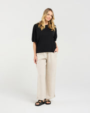 Verona Spliced tee | Black | Blackstone