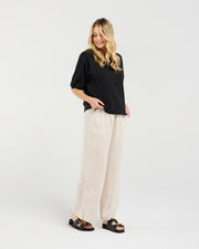 Verona Spliced tee | Black | Blackstone