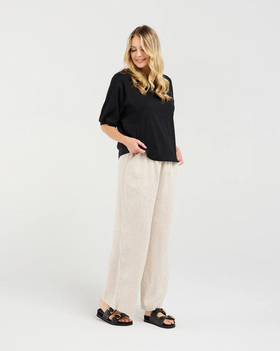 Verona Spliced tee | Black | Blackstone