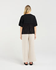 Verona Spliced tee | Black | Blackstone