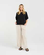 Verona Spliced tee | Black | Blackstone