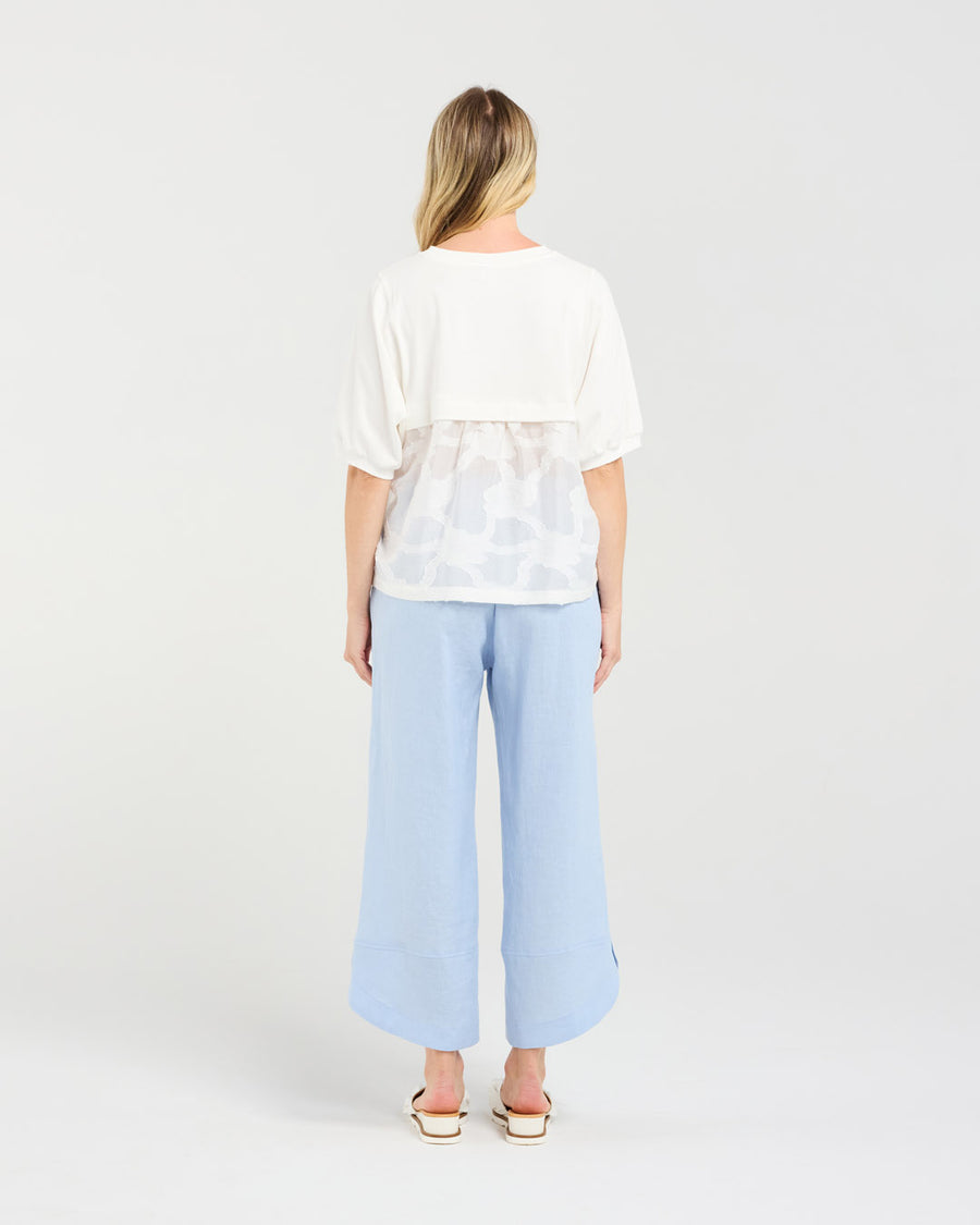 Verona Spliced tee | White | Blackstone