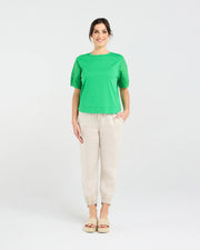 Ariane Broderie Tee | Green | Blackstone