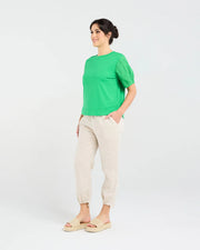 Ariane Broderie Tee | Green | Blackstone