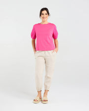 Ariane Broderie Tee | Raspberry | Blackstone