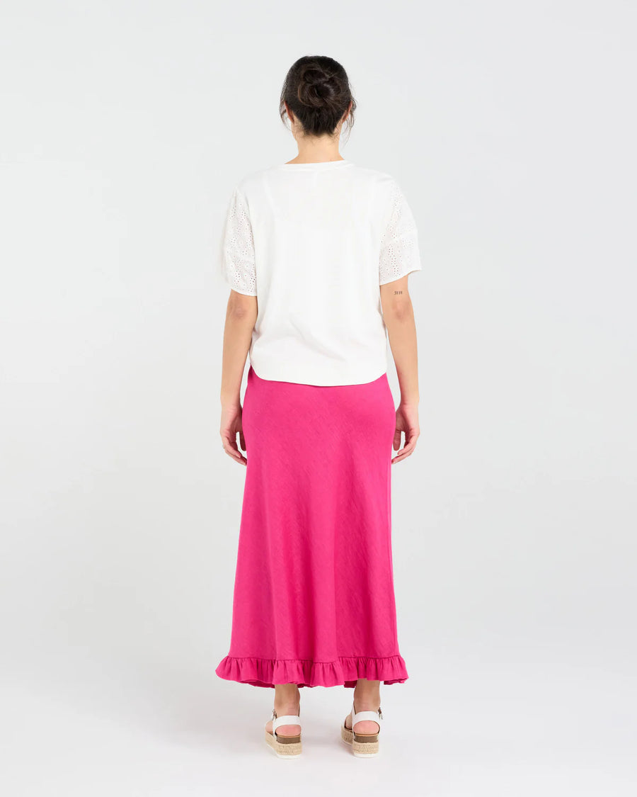 Ariane Broderie Tee | White | Blackstone