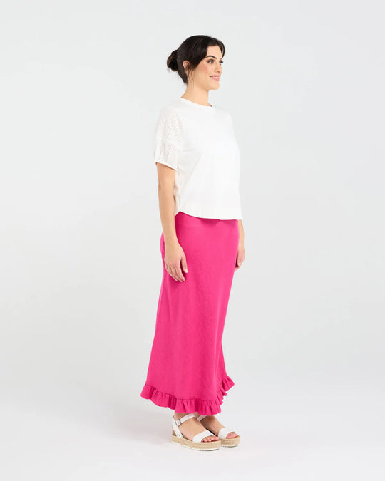 Ariane Broderie Tee | White | Blackstone