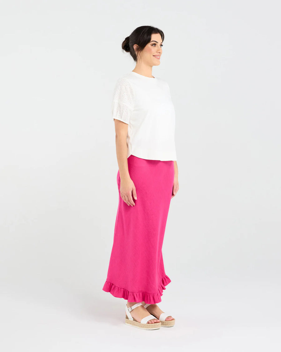 Ariane Broderie Tee | White | Blackstone