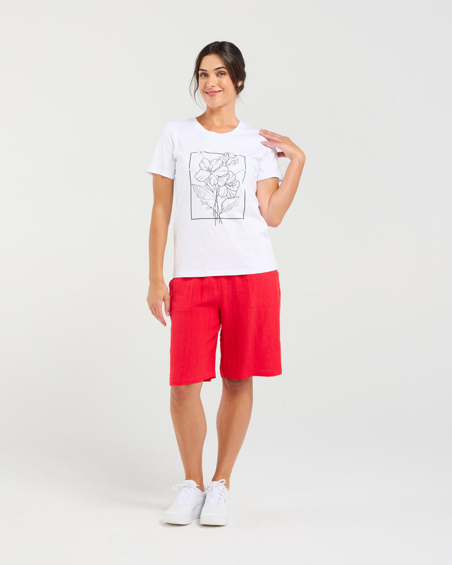 Adeline Bouquet Tee | White | Blackstone