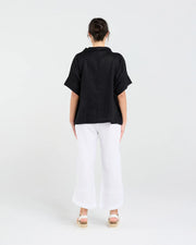 Claire Roll Neck Top | Black | Blackstone