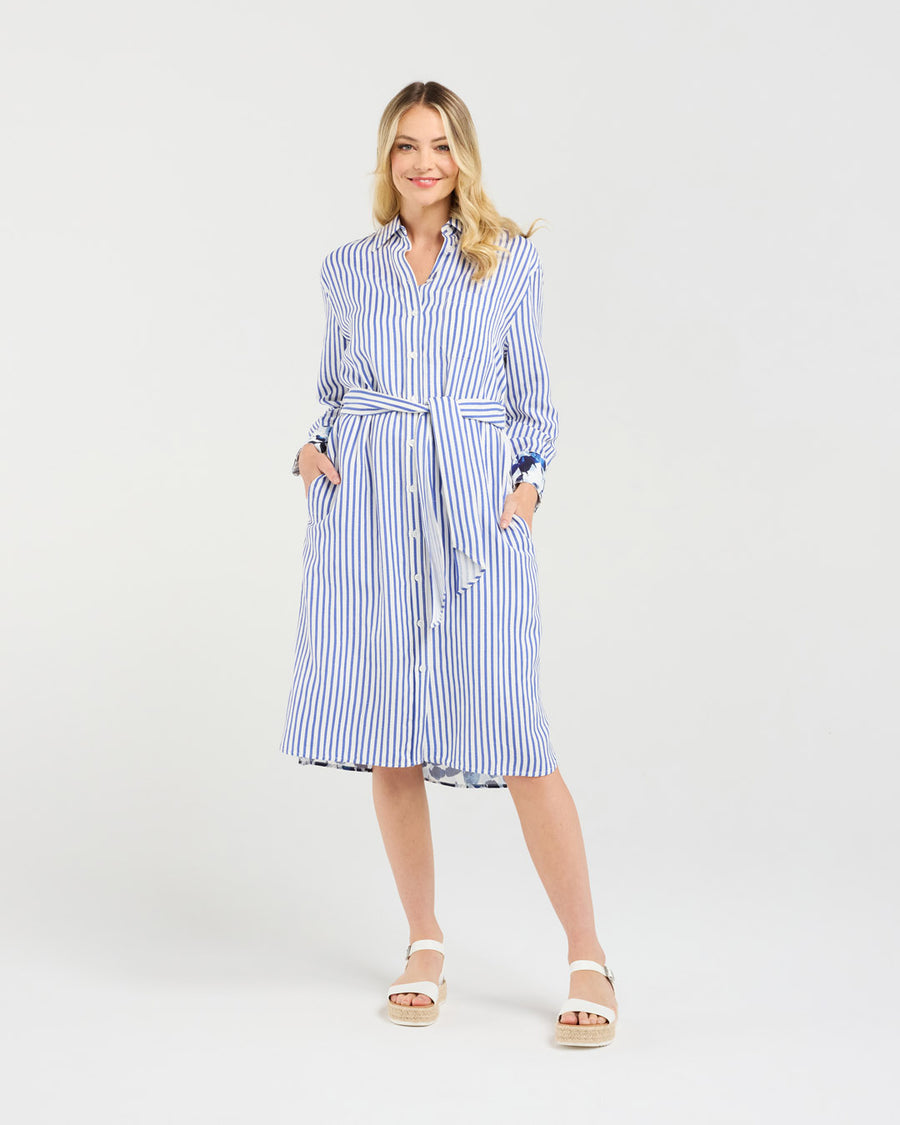 Margot Print Back Shirt Dress | Blackstone