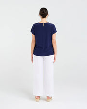 Leonne V-neck Shell Top | Blackstone