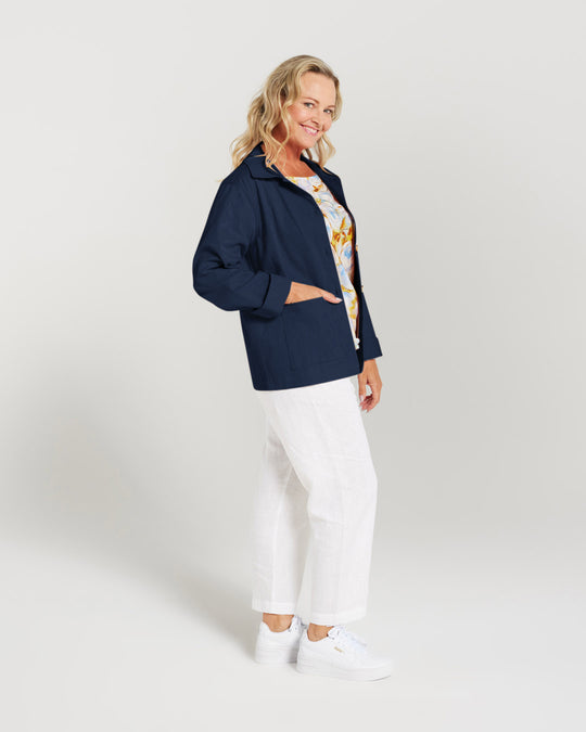 Two Pocket Cotton Jacket | Blackstone