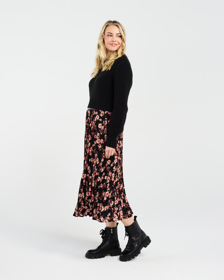 Becca Crop Knit | Black | Blackstone