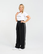 Frankie Pleat Pant | Black | Blackstone