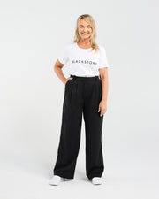 Frankie Pleat Pant | Black | Blackstone