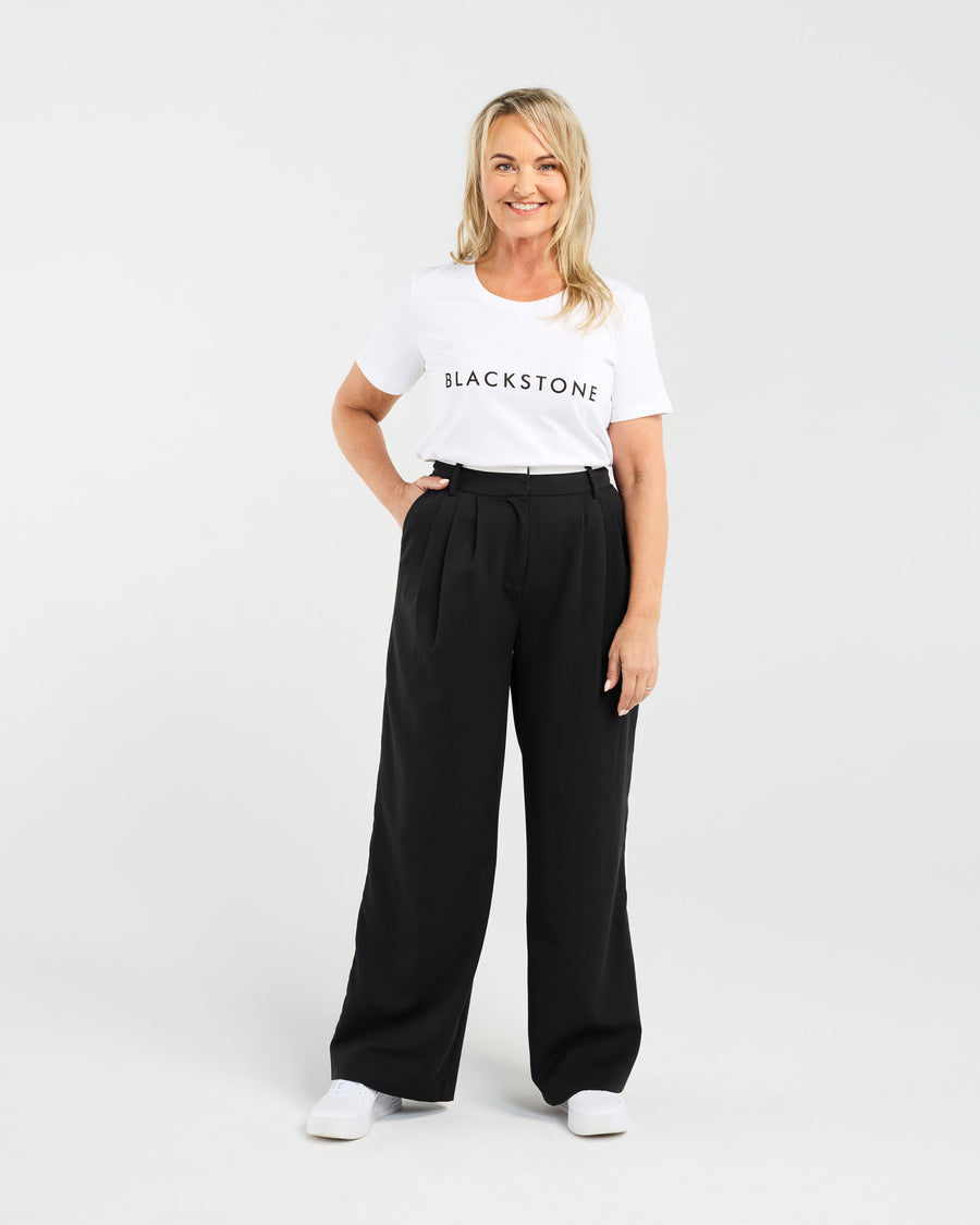 Frankie Pleat Pant | Black | Blackstone