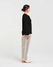 Laura Luxe Tie Top | Black | Blackstone