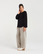 Laura Luxe Tie Top | Black | Blackstone