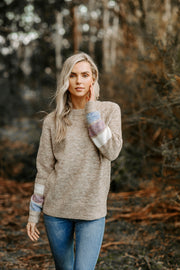 Striped Keyhole Pullover