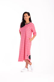 Simone Dress | Red/Pink | Jellicoe