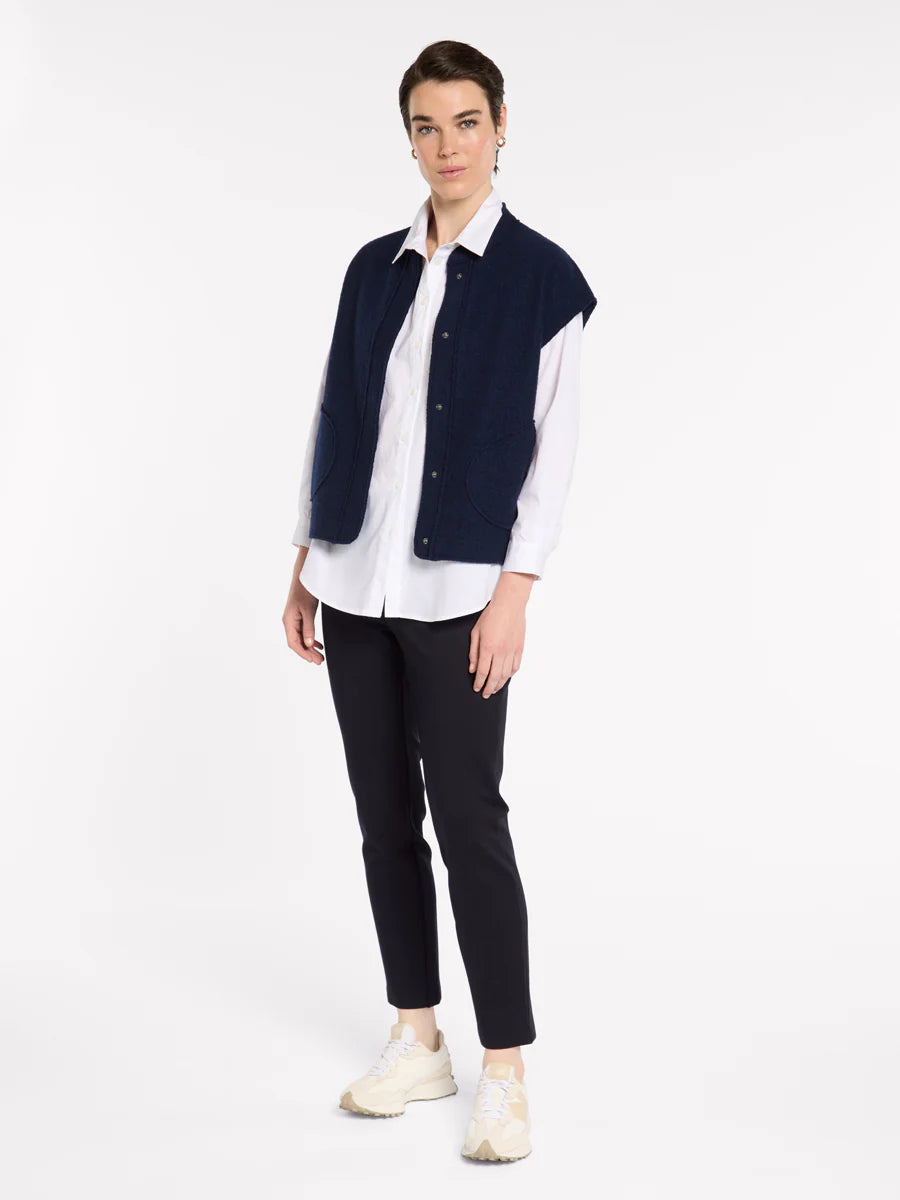 Boxy Boiled Wool Vest | Marco Polo