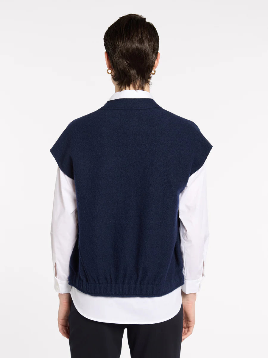Boxy Boiled Wool Vest | Marco Polo