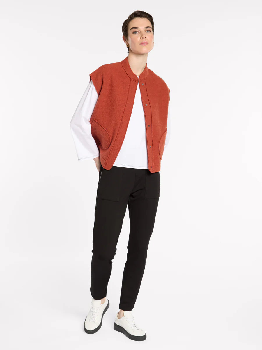 Boxy Boiled Wool Vest | Marco Polo