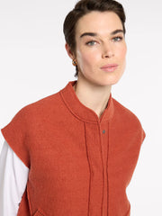 Boxy Boiled Wool Vest | Marco Polo