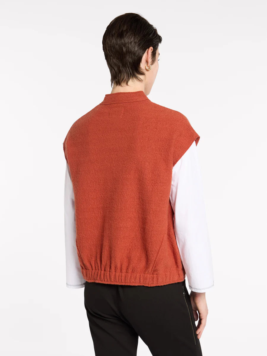 Boxy Boiled Wool Vest | Marco Polo