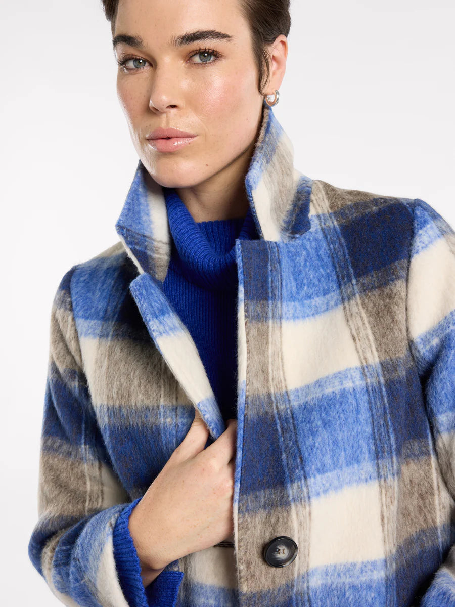 Brushed Check Coat | Marco Polo