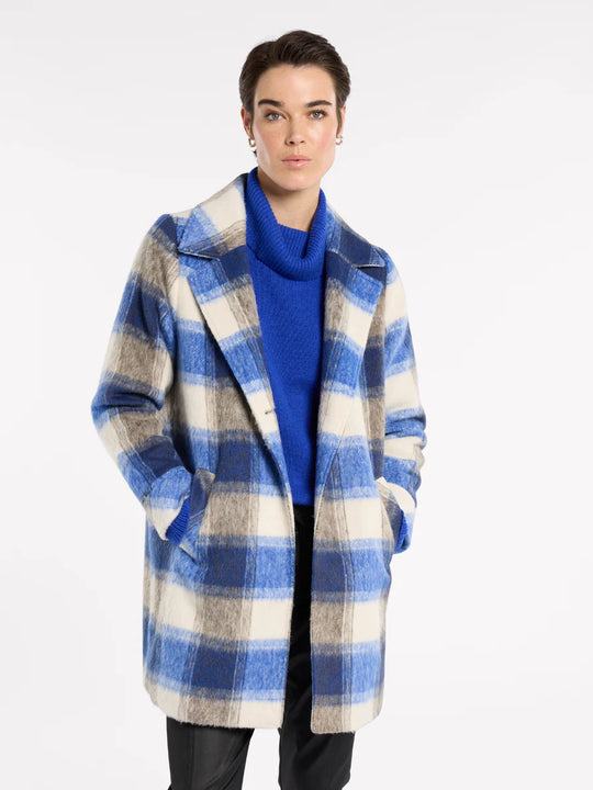 Brushed Check Coat | Marco Polo