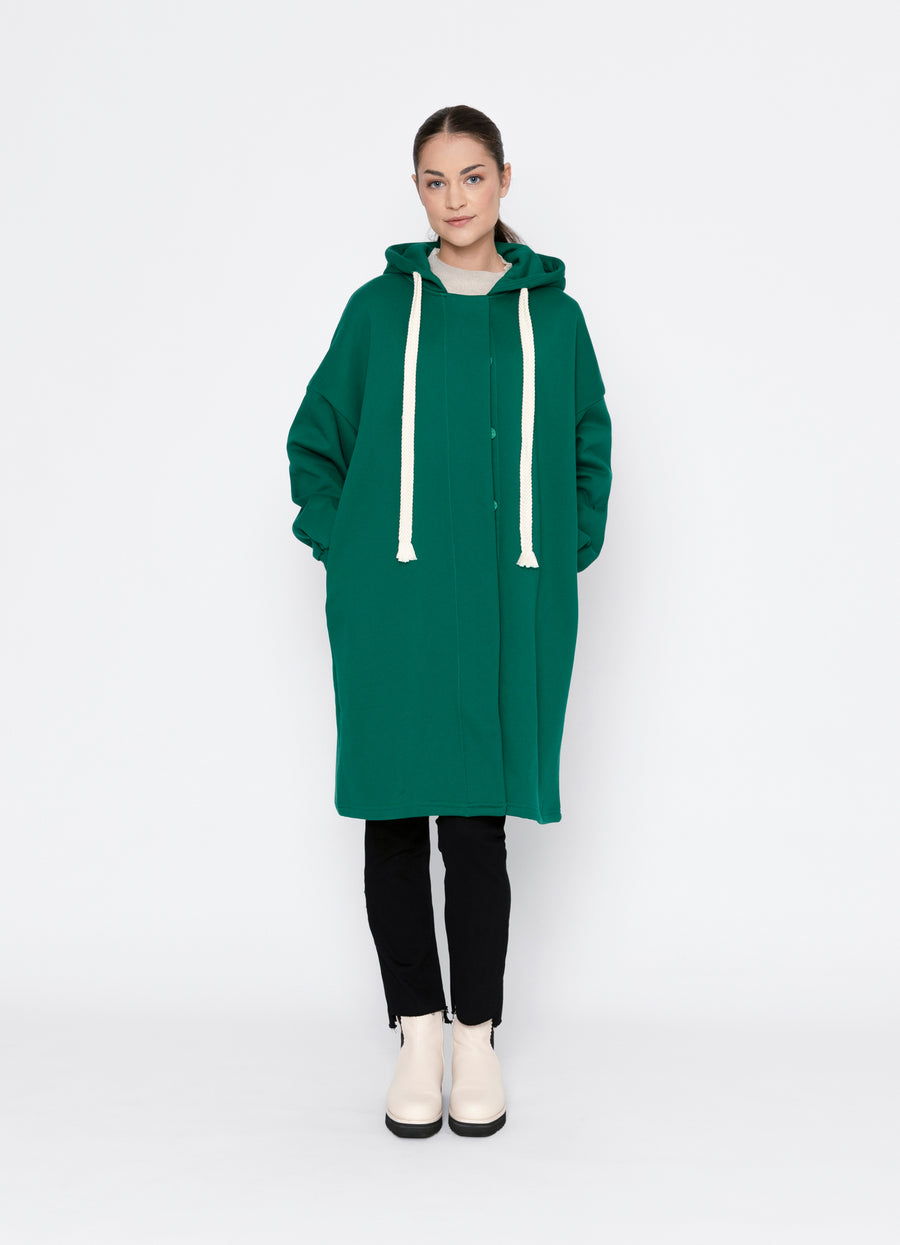 Taylor Sweatshirt Coat | Green | Two By Two Essentials