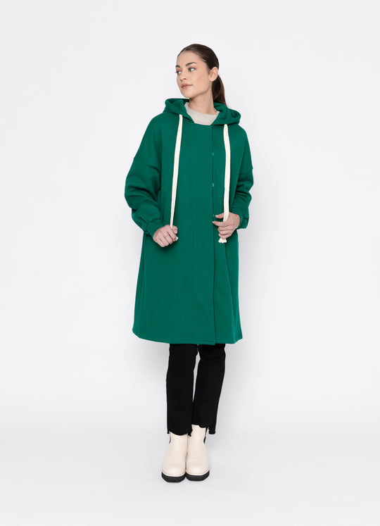 Taylor Sweatshirt Coat | Green | Two By Two Essentials