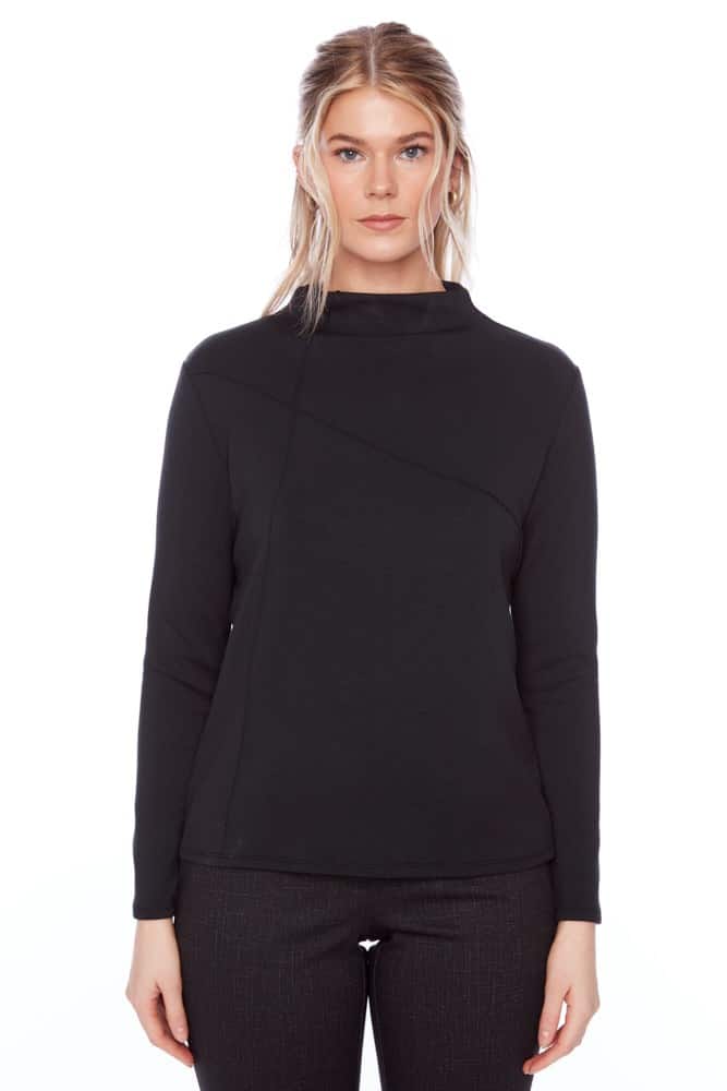 Butter Turtleneck Top | Black | UP!