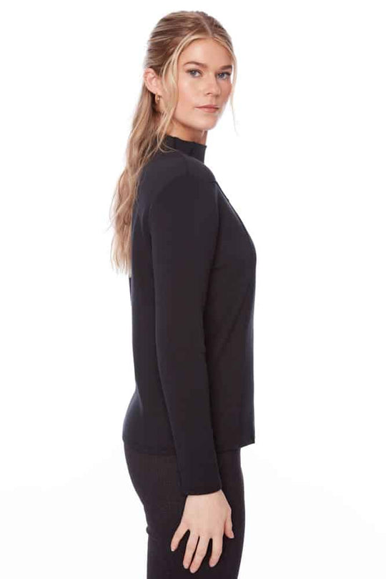 Butter Turtleneck Top | Black | UP!
